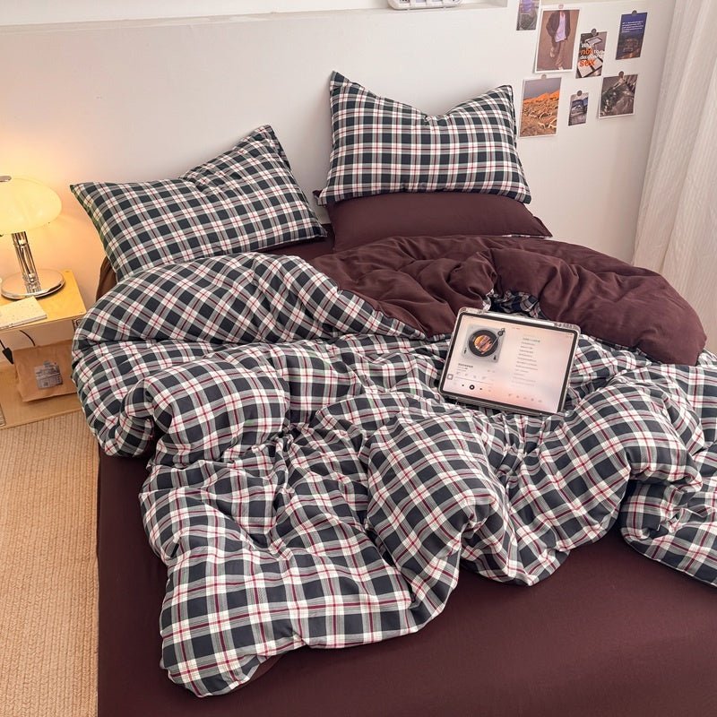Campus Check Plaid Bedding Collection - WhisperLinens