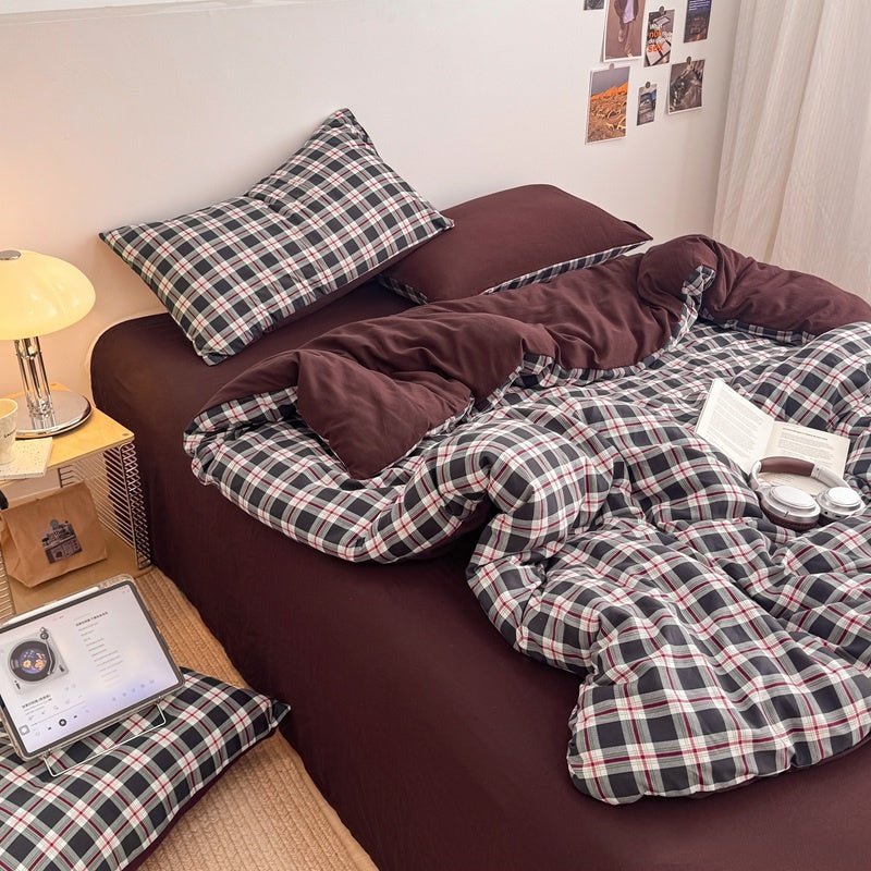 Campus Check Plaid Bedding Collection - WhisperLinens