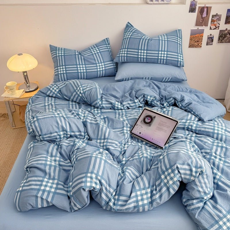 Campus Check Plaid Bedding Collection - WhisperLinens