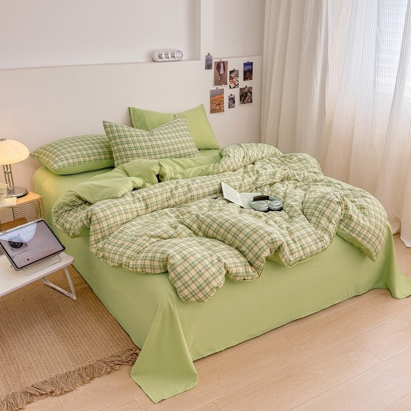 Campus Check Plaid Bedding Collection - WhisperLinens