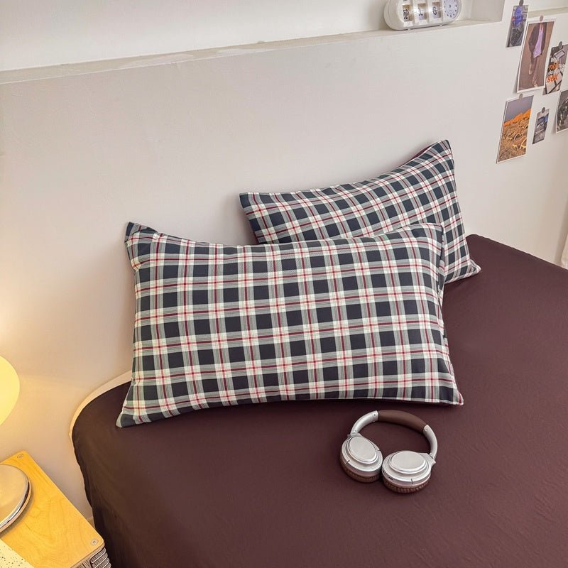 Campus Check Plaid Bedding Collection - WhisperLinens
