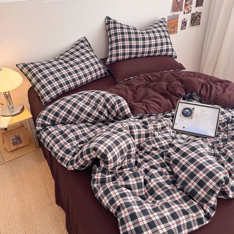 Campus Check Plaid Bedding Collection - WhisperLinens