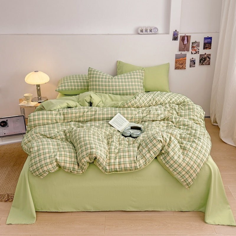 Campus Check Plaid Bedding Collection - WhisperLinens