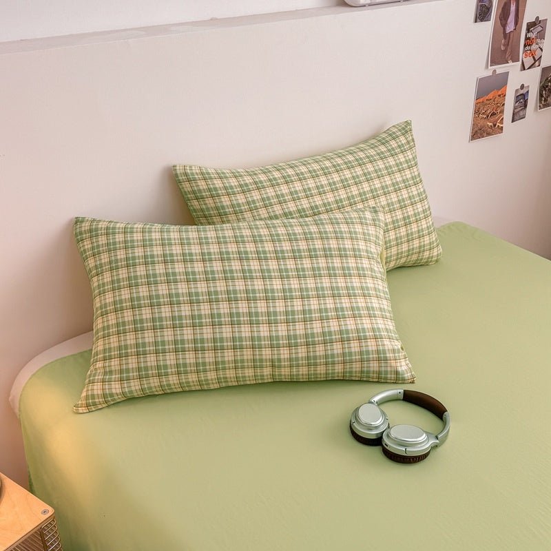 Campus Check Plaid Bedding Collection - WhisperLinens