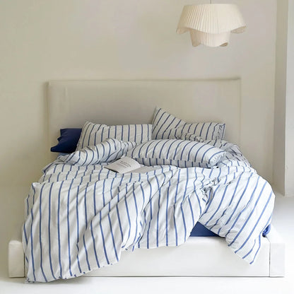 Marlowe Coastal Stripe Washed Cotton Bedding Set