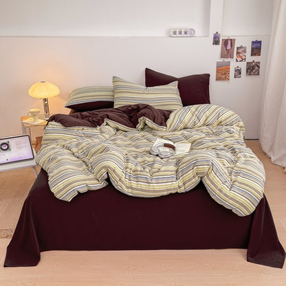 Retro Stripe Bedding Set