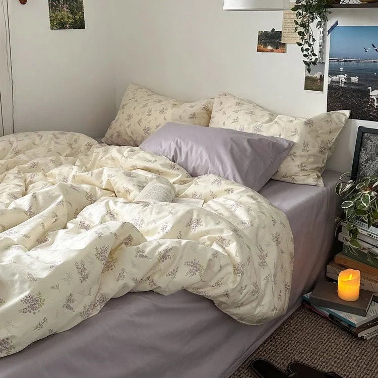 Céleste Wisteria Sprig Cotton Bedding Set - WhisperLinens