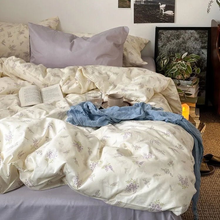 Céleste Wisteria Sprig Cotton Bedding Set - WhisperLinens