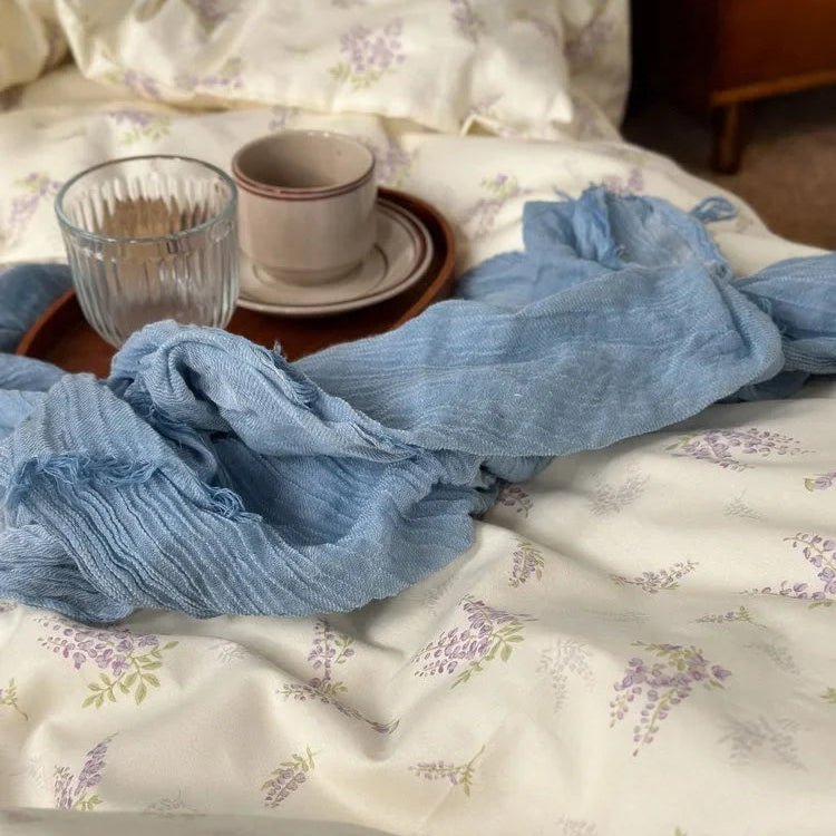 Céleste Wisteria Sprig Cotton Bedding Set - WhisperLinens