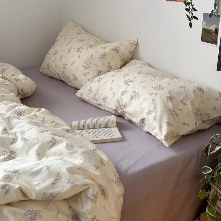 Céleste Wisteria Sprig Cotton Bedding Set - WhisperLinens