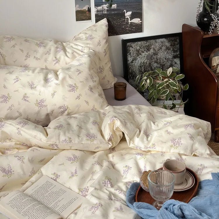 Céleste Wisteria Sprig Cotton Bedding Set - WhisperLinens