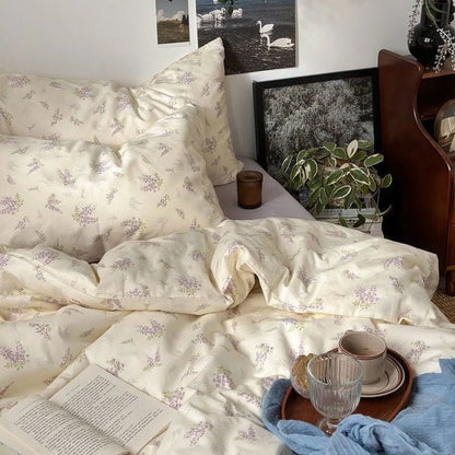 Céleste Wisteria Sprig Cotton Bedding Set - WhisperLinens