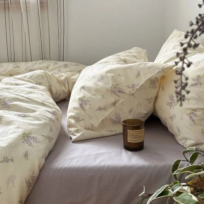 Céleste Wisteria Sprig Cotton Bedding Set - WhisperLinens