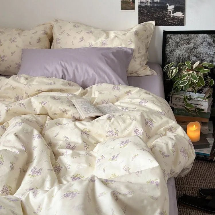 Céleste Wisteria Sprig Cotton Bedding Set - WhisperLinens