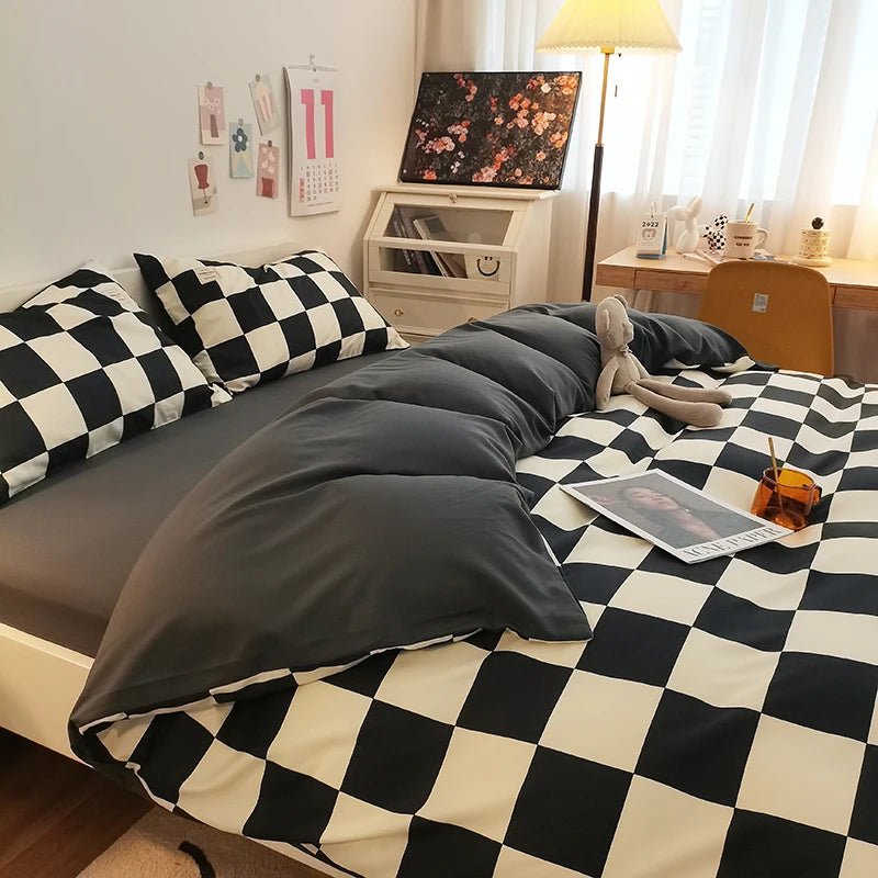 Checkerboard Bedding Collection - WhisperLinens