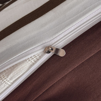 Classic Line Stripe Bedding Collection - White - WhisperLinens
