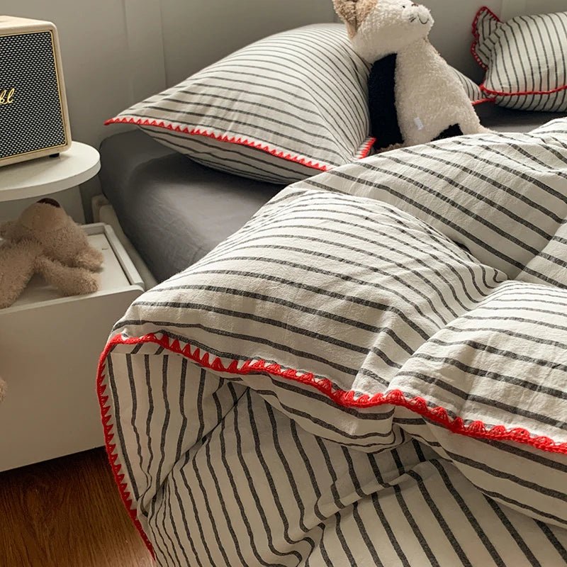 Classic Stripe Cotton Bedding Collection - WhisperLinens