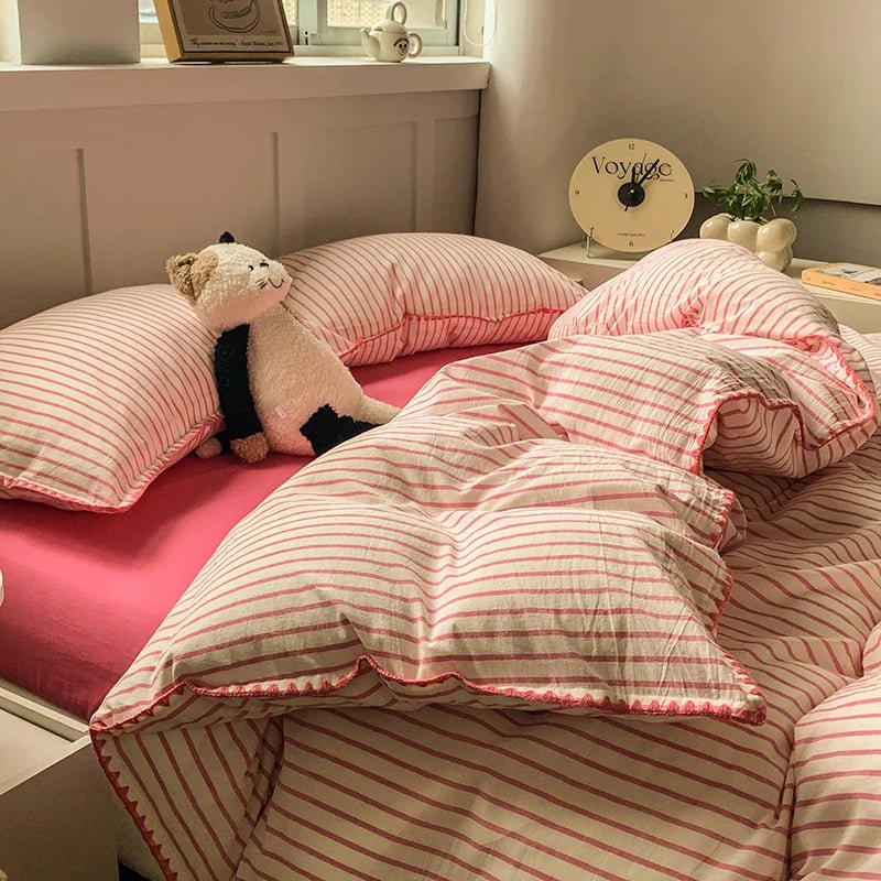 Classic Stripe Cotton Bedding Collection - WhisperLinens