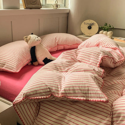 Classic Stripe Cotton Bedding Collection - WhisperLinens