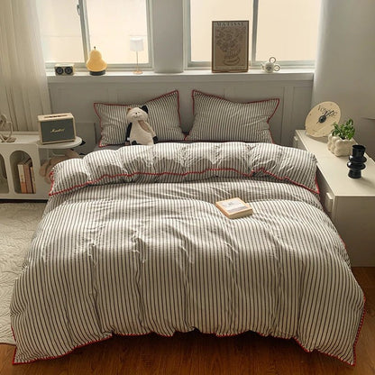 Classic Stripe Cotton Bedding Collection - WhisperLinens