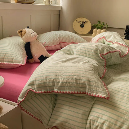 Classic Stripe Cotton Bedding Collection - WhisperLinens