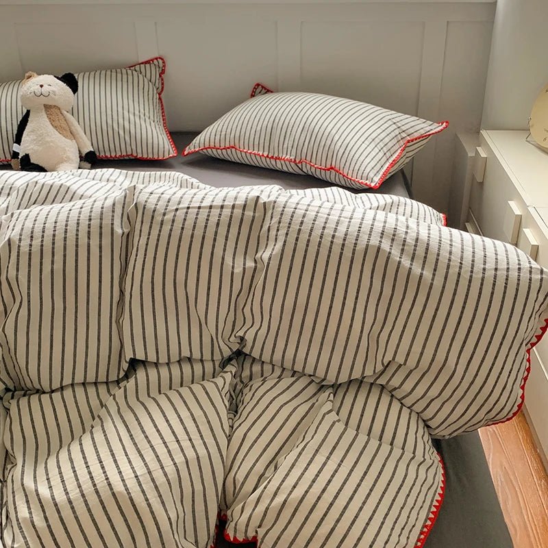 Classic Stripe Cotton Bedding Collection - WhisperLinens