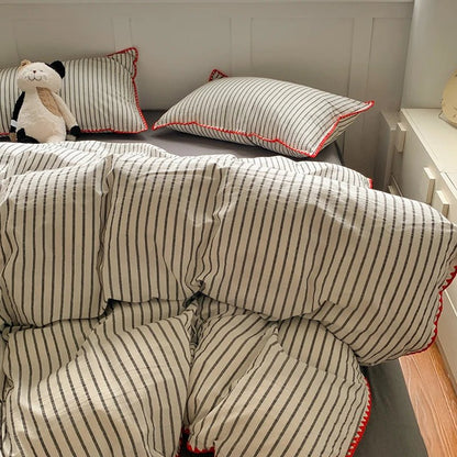 Classic Stripe Cotton Bedding Collection - WhisperLinens