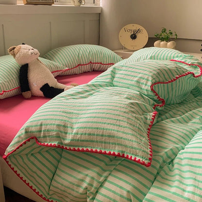 Classic Stripe Cotton Bedding Collection - WhisperLinens