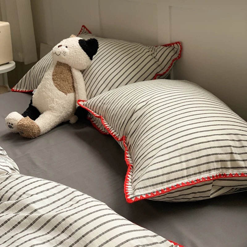 Classic Stripe Cotton Bedding Collection - WhisperLinens