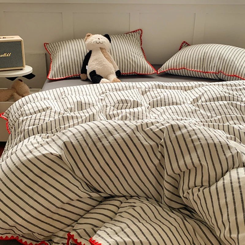 Classic Stripe Cotton Bedding Collection - WhisperLinens