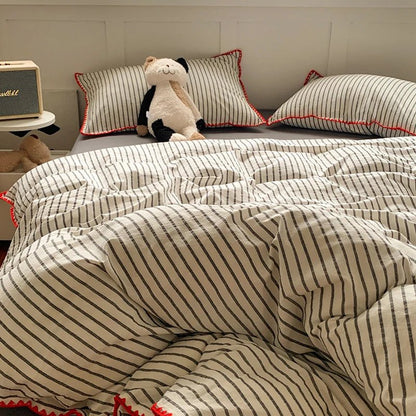 Classic Stripe Cotton Bedding Collection - WhisperLinens