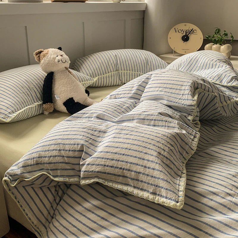 Classic Stripe Cotton Bedding Collection - WhisperLinens