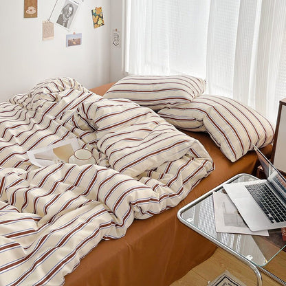 Cream with Brown Stripes