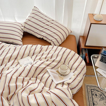 Cream with Brown Stripes