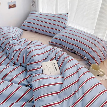 Sky Blue with Red Stripes