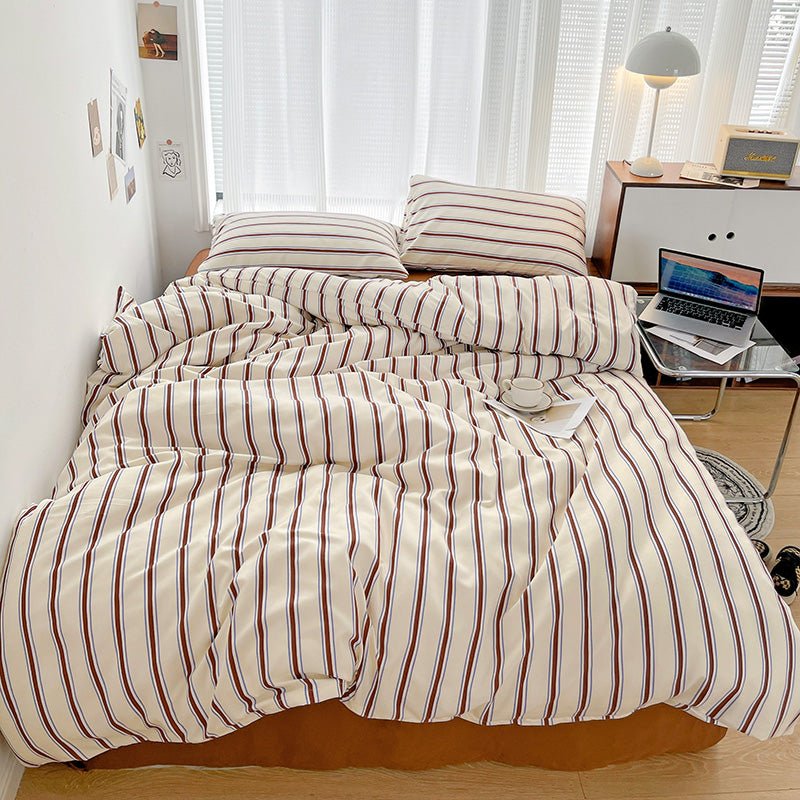 Cream with Brown Stripes