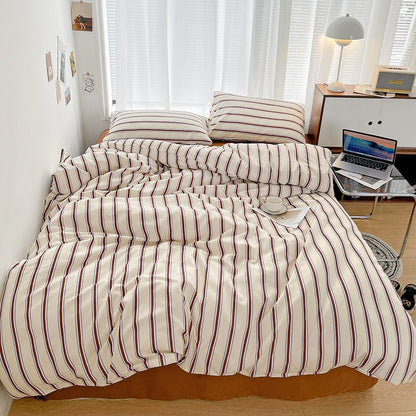 Cream with Brown Stripes