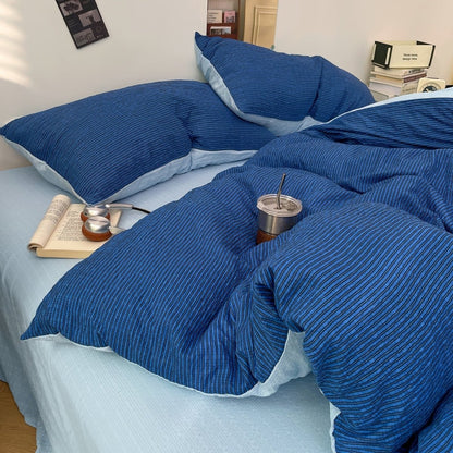 Royal Blue - Cloud Weave Textured Bedding Collection - WhisperLinens