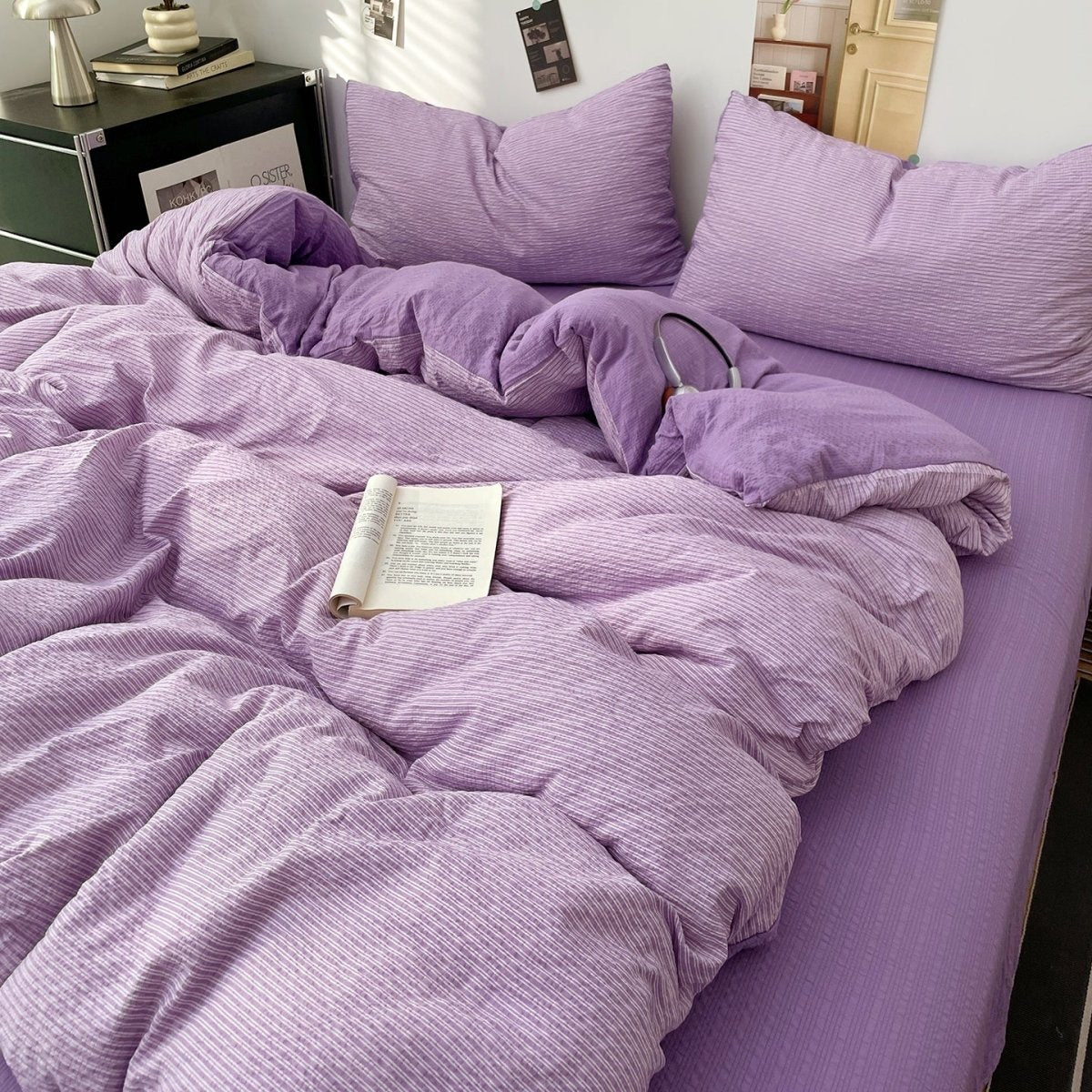 Lilac - Cloud Weave Textured Bedding Collection - WhisperLinens