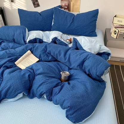 Royal Blue - Cloud Weave Textured Bedding Collection - WhisperLinens