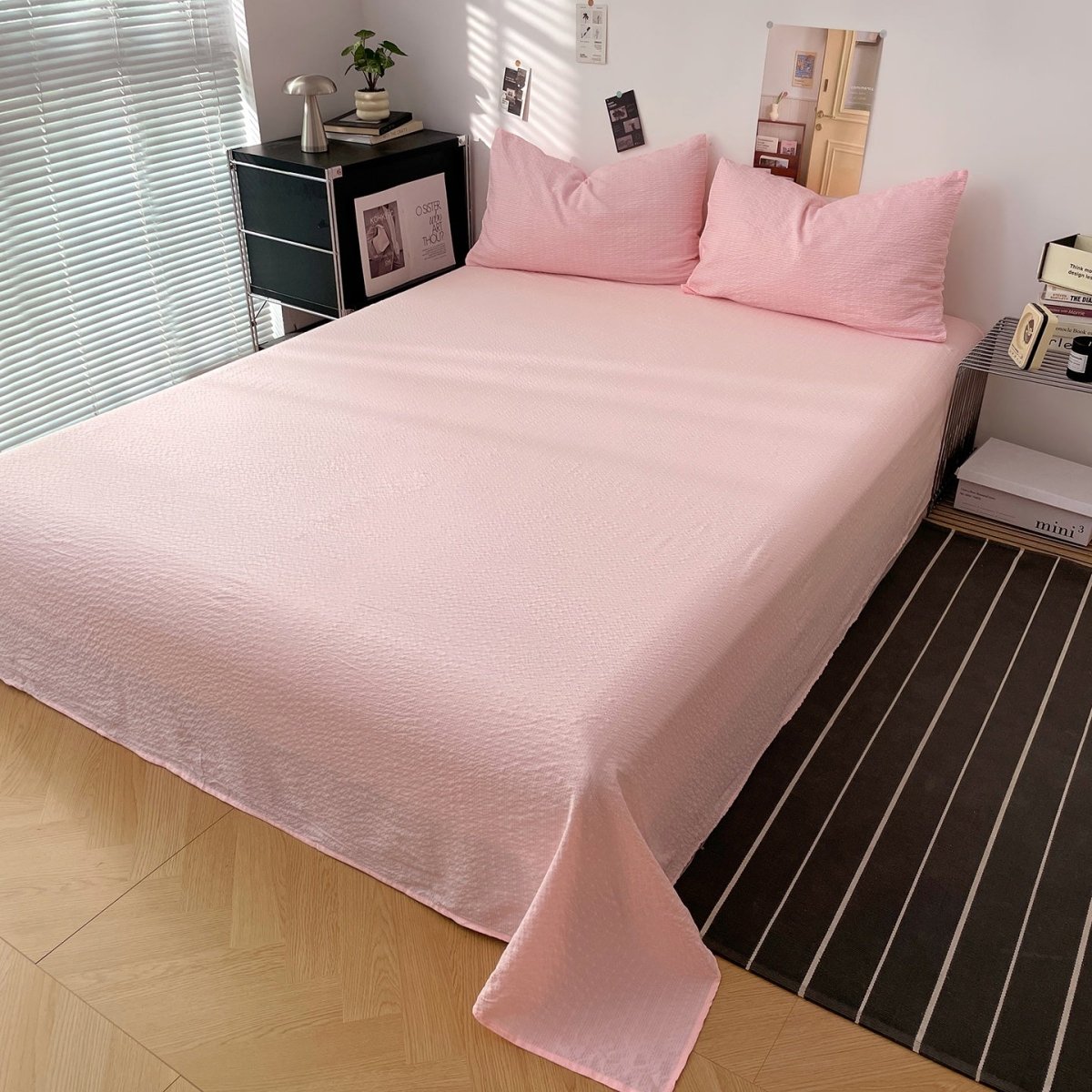 Blush Pink - Cloud Weave Textured Bedding Collection - WhisperLinens