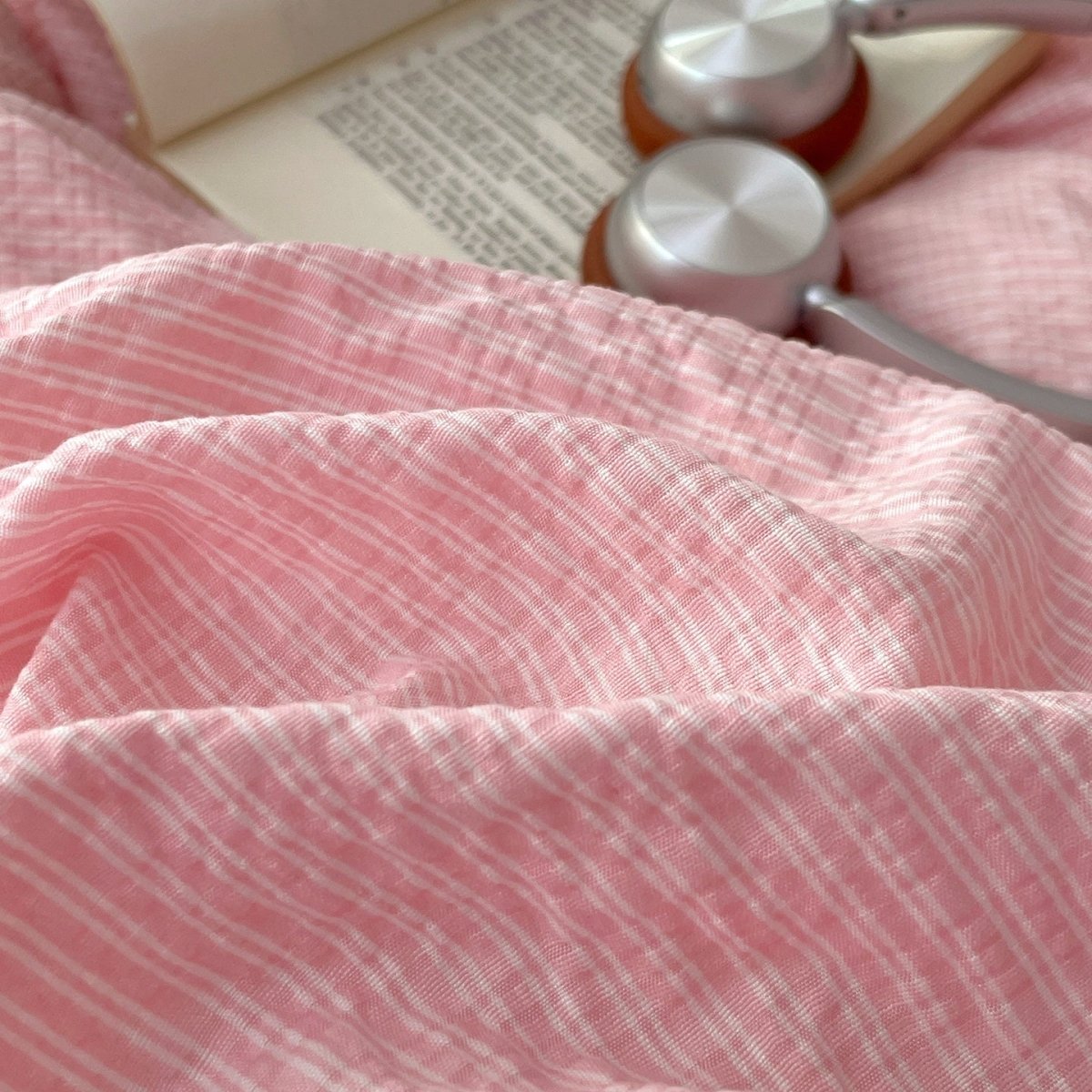 Blush Pink - Cloud Weave Textured Bedding Collection - WhisperLinens