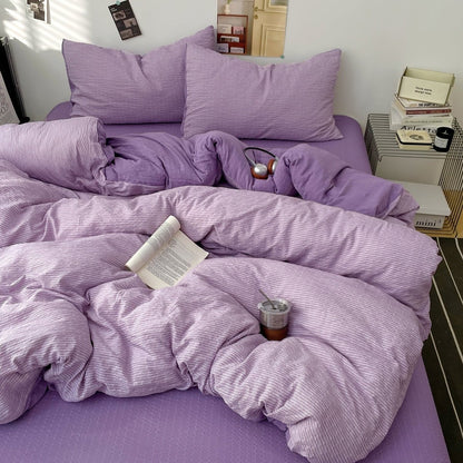 Lilac - Cloud Weave Textured Bedding Collection - WhisperLinens