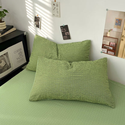 Olive Green - Cloud Weave Textured Bedding Collection - WhisperLinens