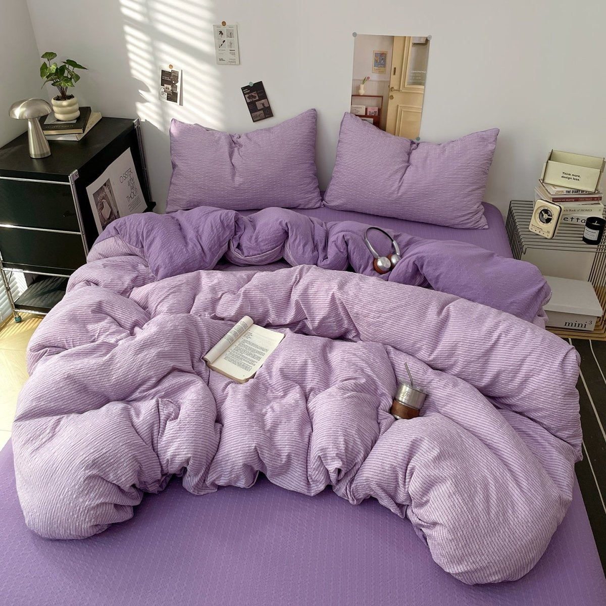Lilac - Cloud Weave Textured Bedding Collection - WhisperLinens