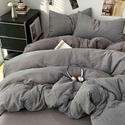 Cloud Weave Textured Bedding Collection - Charcoal Grey - WhisperLinens