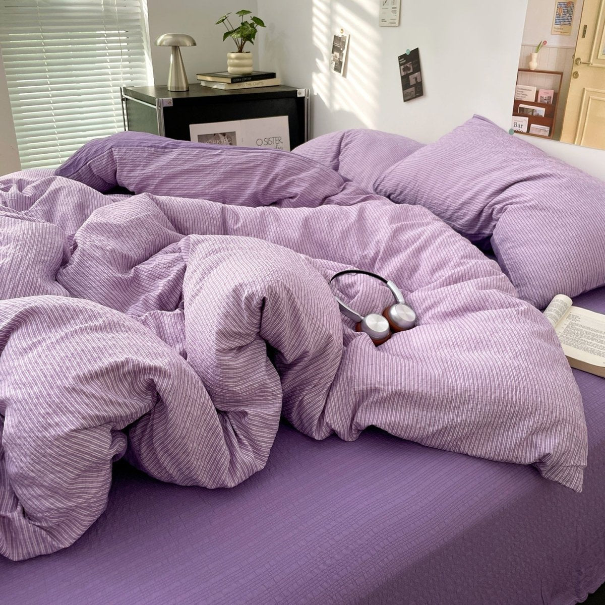 Lilac - Cloud Weave Textured Bedding Collection - WhisperLinens