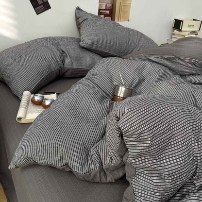 Cloud Weave Textured Bedding Collection - Charcoal Grey - WhisperLinens