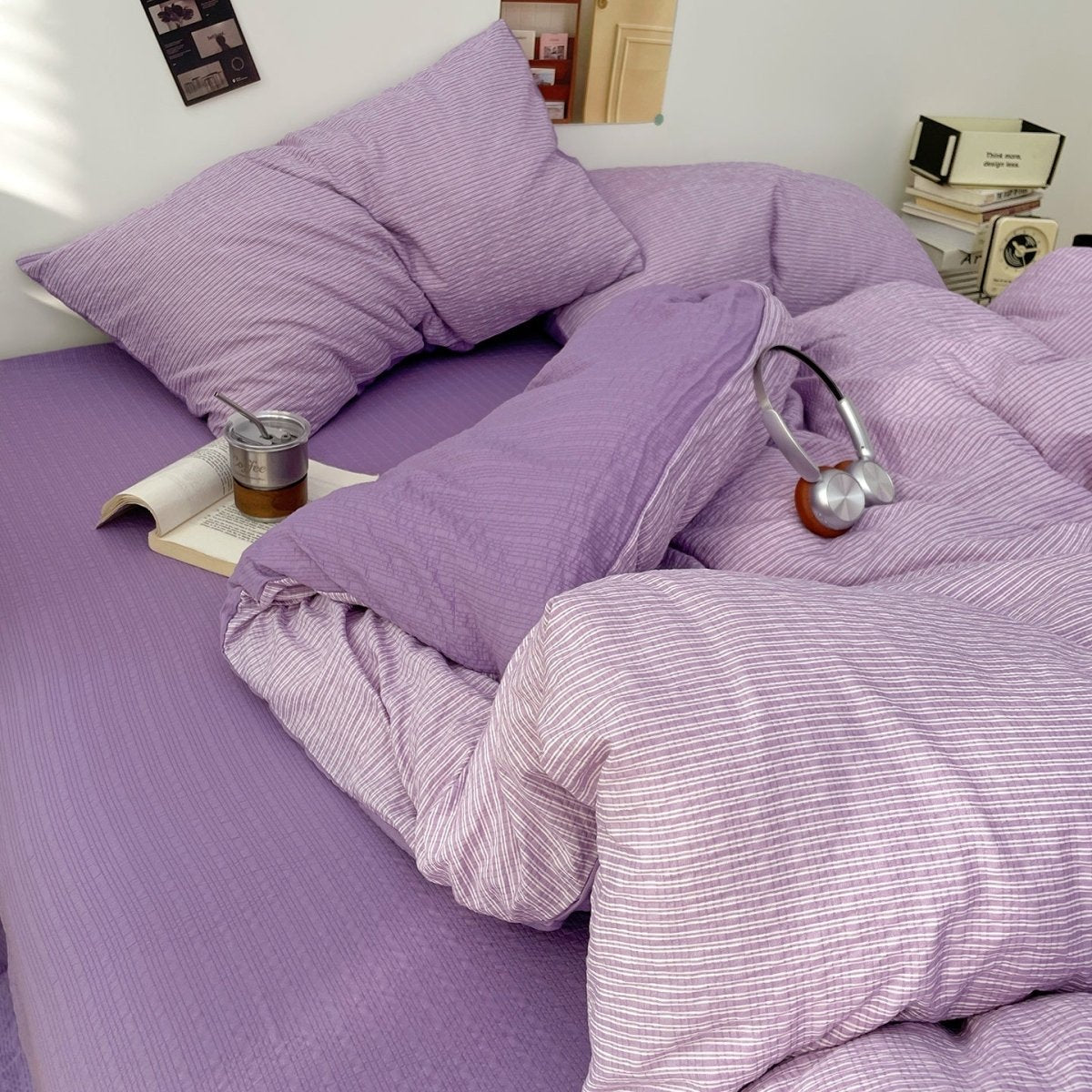 Lilac - Cloud Weave Textured Bedding Collection - WhisperLinens