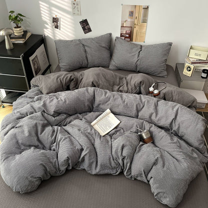 Cloud Weave Textured Bedding Collection - Charcoal Grey - WhisperLinens